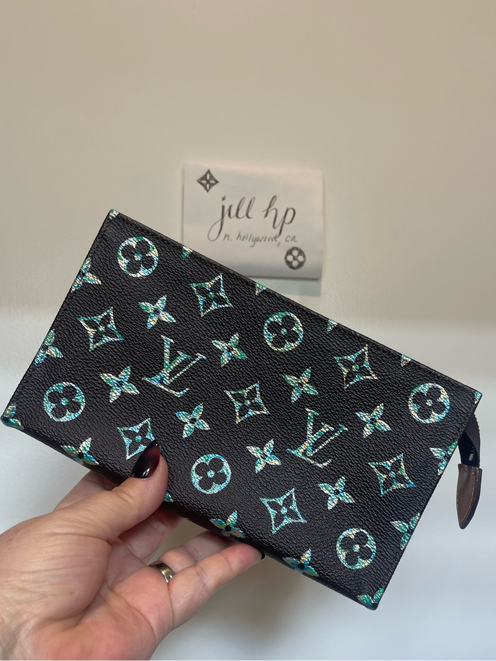 Custom Painted Vintage Louis Vuitton Toiletry Pouch